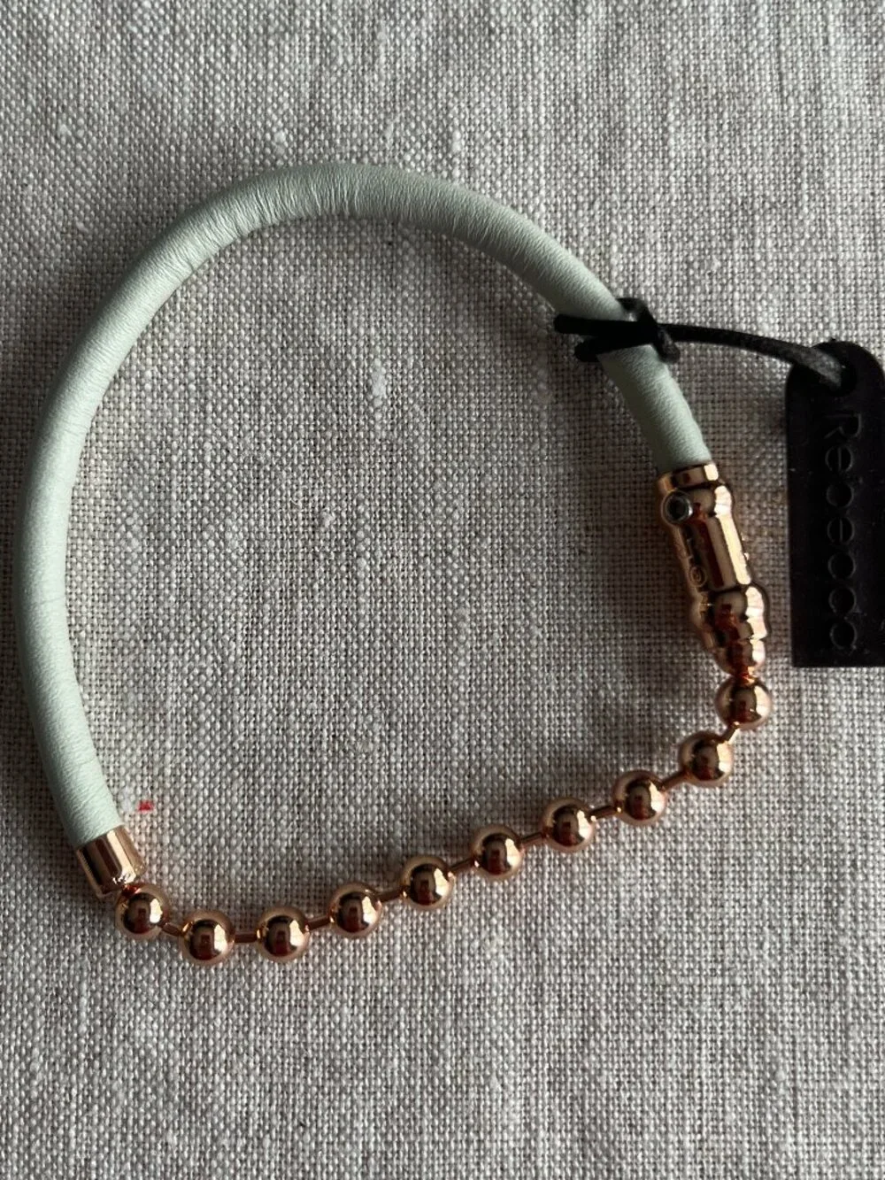Rebecca Grey leather/rose gold bracelet